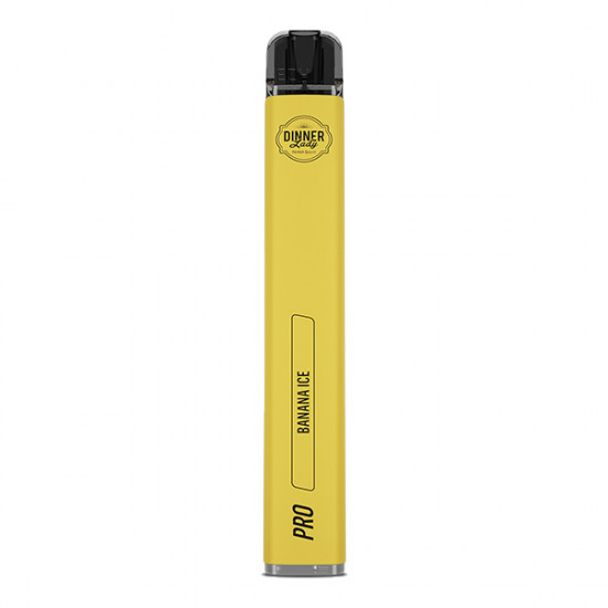 Dinner Lady Vape Pen Pro - Banana Ice - 600 Puff - 20mg - Disposable