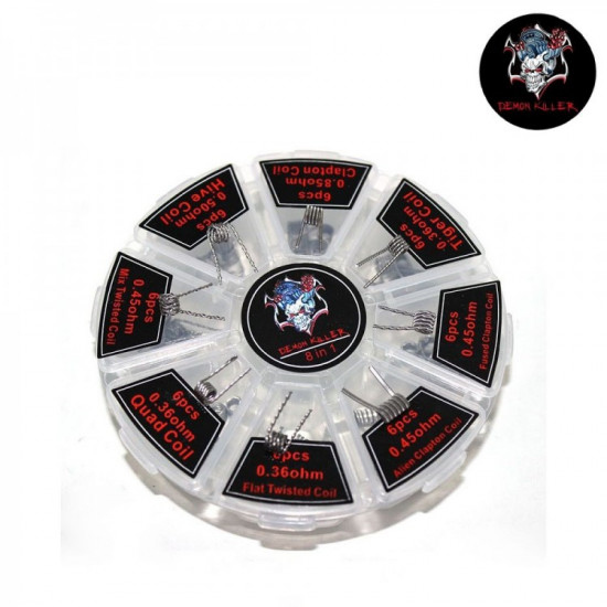 Demon Killer 8 in 1 Atomizer Pre-wrapped Coil Set (48 Pieces)